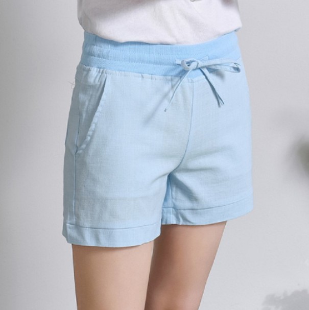 Pantalones cortos Morgan para mujer azul claro L