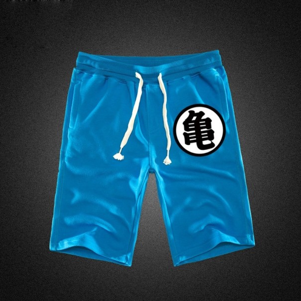 Pantalones cortos para hombre con caracteres chinos azul L