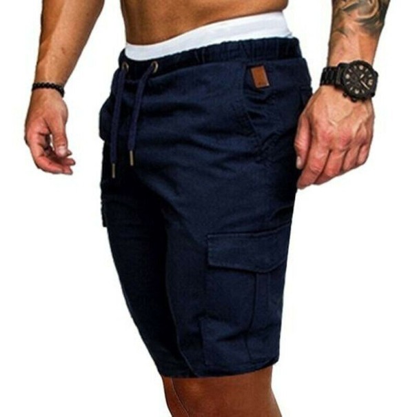 Pantalones cortos para hombre F1381 azul oscuro XL