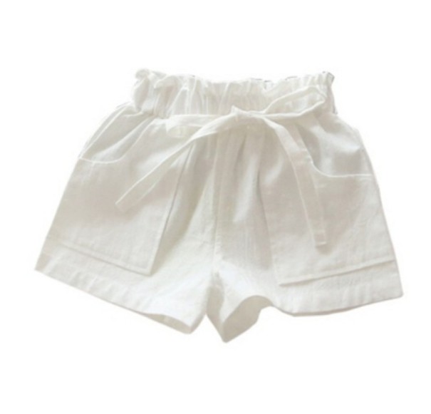 Pantalones cortos para niñas J2898 blanco 4