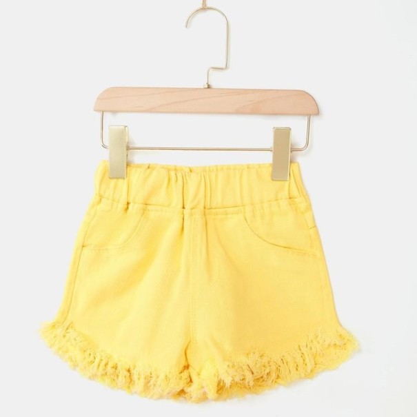 Pantalones cortos para niñas N666 amarillo 7