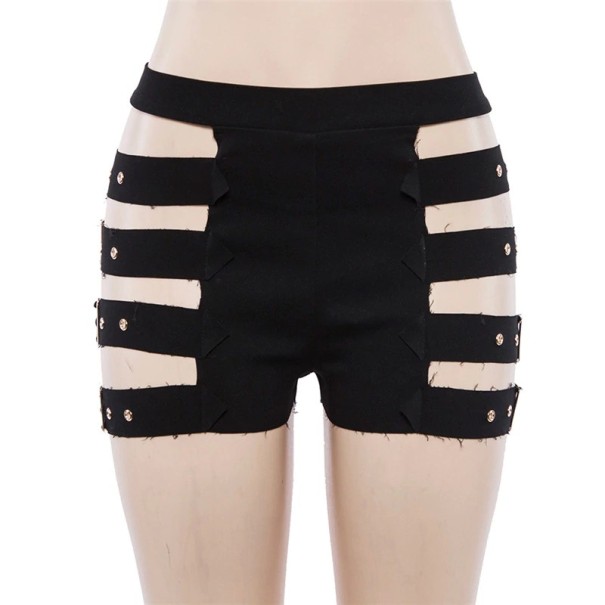 Pantalones cortos sexys de mujer con hebillas XS
