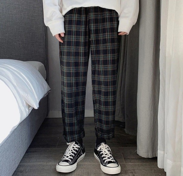 Pantalones de cuadros para hombre F1441 XS