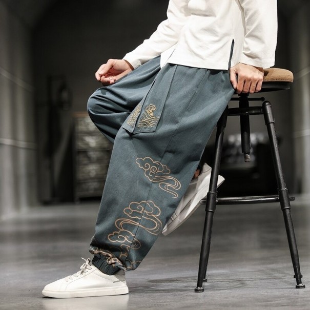 Pantalones de hombre A3113 verde oscuro XL