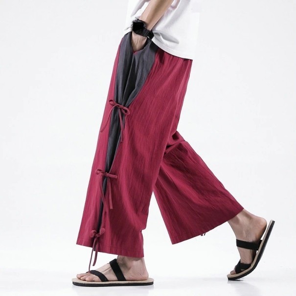 Pantalones de hombre A3117 borgoña XS