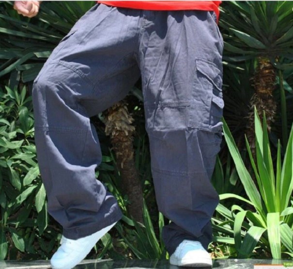 Pantalones de hombre A3137 gris oscuro XL