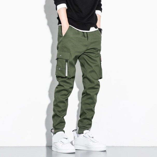 Pantalones de hombre F1343 verde militar M
