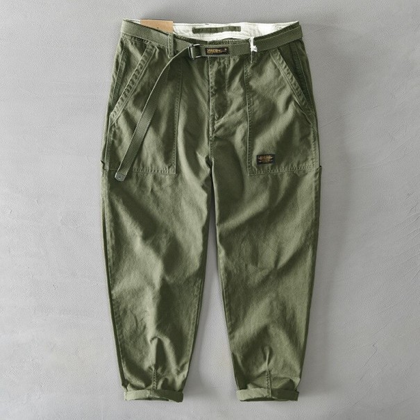 Pantalones de hombre F1364 verde militar L