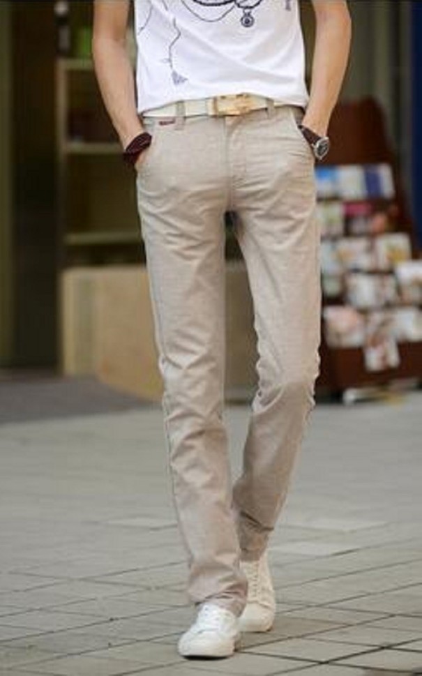 Pantalones de hombre F1412 caqui 36