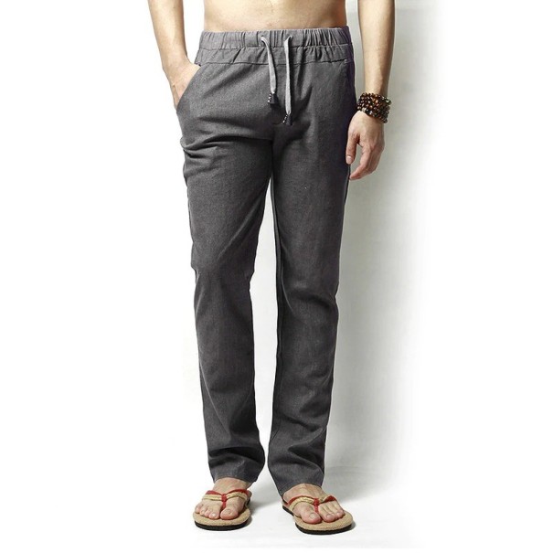 Pantalones de hombre F1433 gris oscuro L