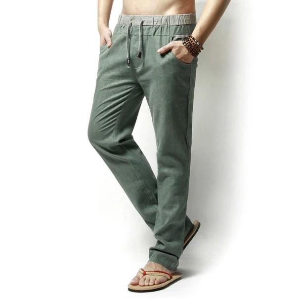 Pantalones de hombre F1433 verde militar M