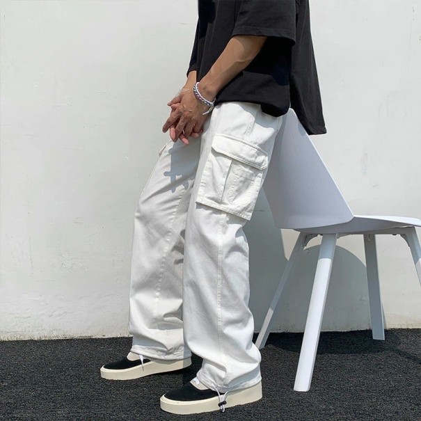 Pantalones de hombre F1501 blanco XS