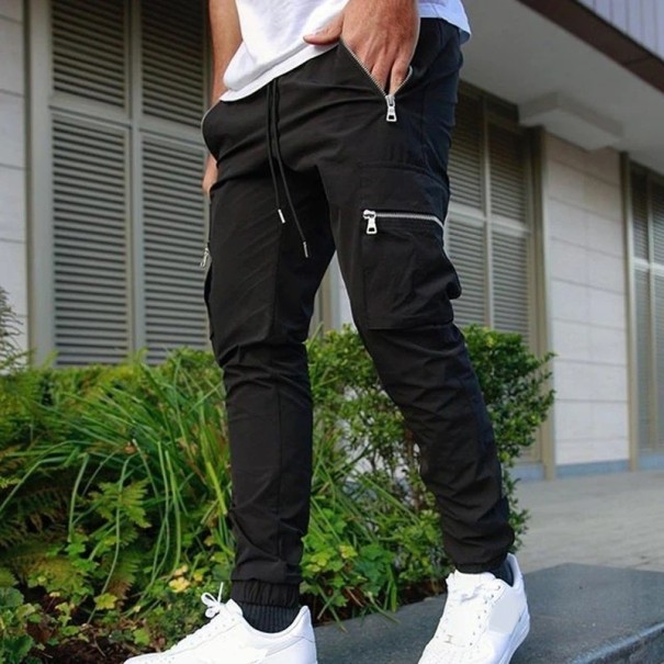 Pantalones de hombre F1554 negro XS