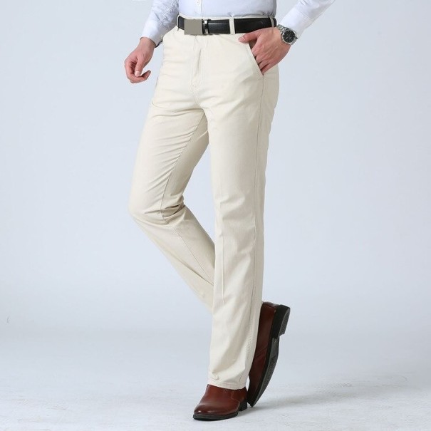 Pantalones de hombre F1696 crema 36