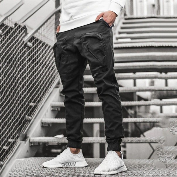 Pantalones de hombre F1718 negro XS