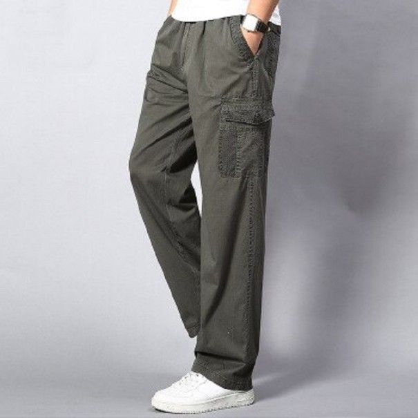 Pantalones de hombre F1729 verde militar 3XL