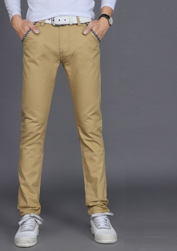 Pantalones de hombre F1734 beige 28