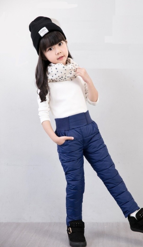 Pantalones de invierno para niñas azul oscuro 8