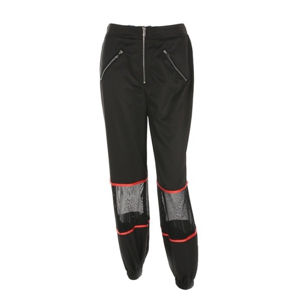 Pantalones de malla negros para mujer S