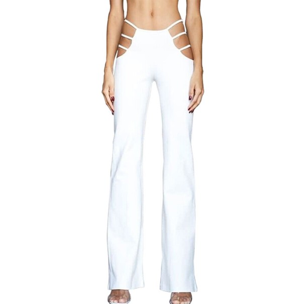Pantalones de mujer con cordones blanco S