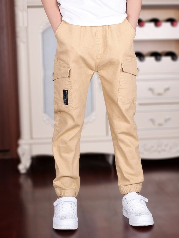 Pantalones de niño L2277 caqui 10