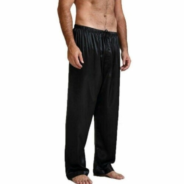 Pantalones de pijama de hombre negro XL