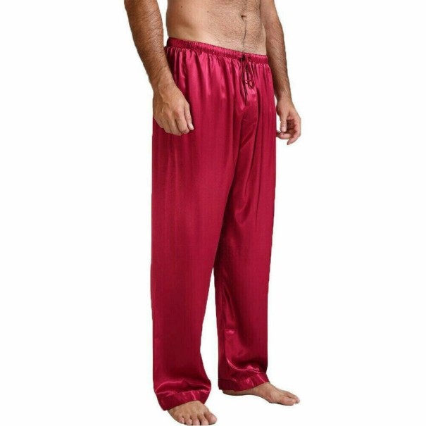 Pantalones de pijama para homem vermelho L