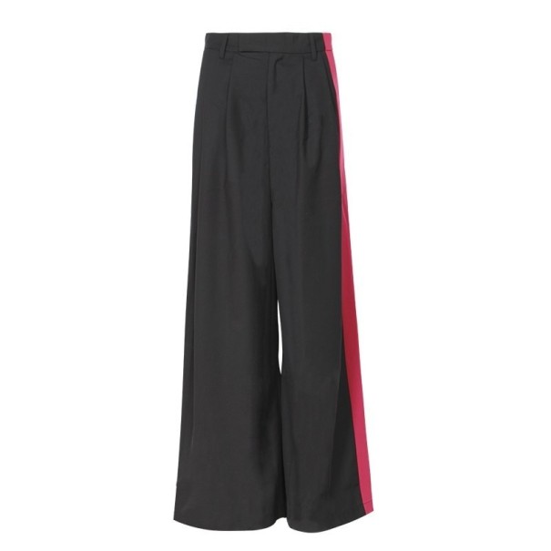 Pantalones de rayas de mujer rojo M