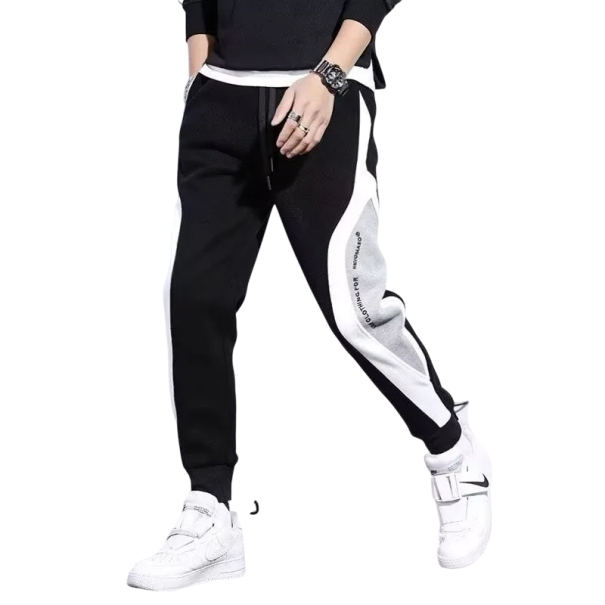 Pantalones deportivos para hombre con cordón Pantalones deportivos holgados con cintura elástica Ropa cómoda para el hogar y entrenamiento para hombres negro XXL