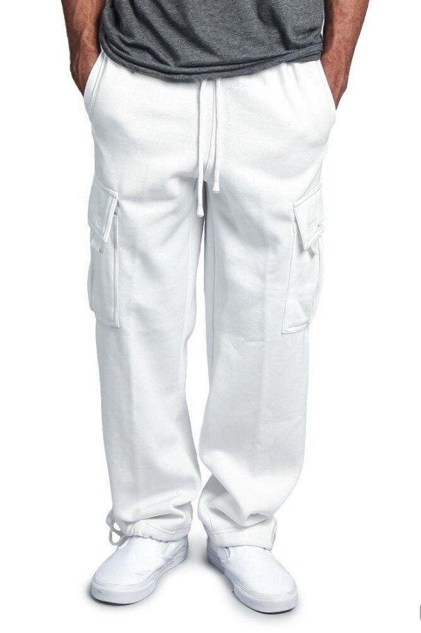 Pantalones deportivos para hombre F1405 blanco M