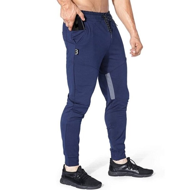 Pantalones deportivos para hombre F1419 azul oscuro L