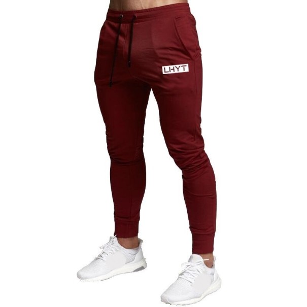 Pantalones deportivos para hombre F1509 rojo oscuro S