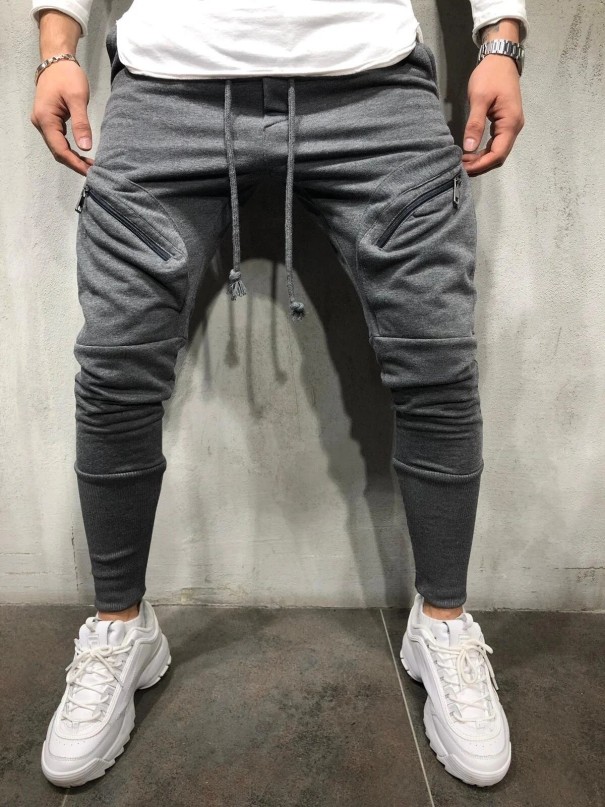 Pantalones deportivos para hombre F1574 gris M