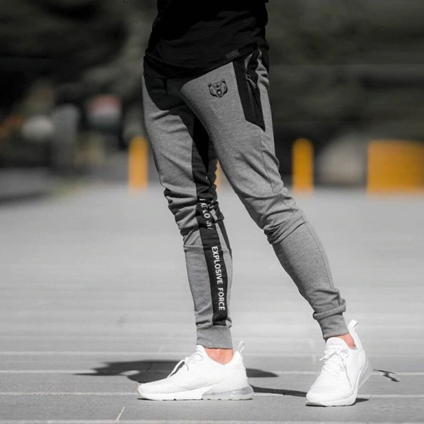 Pantalones deportivos para hombre F1619 gris XS