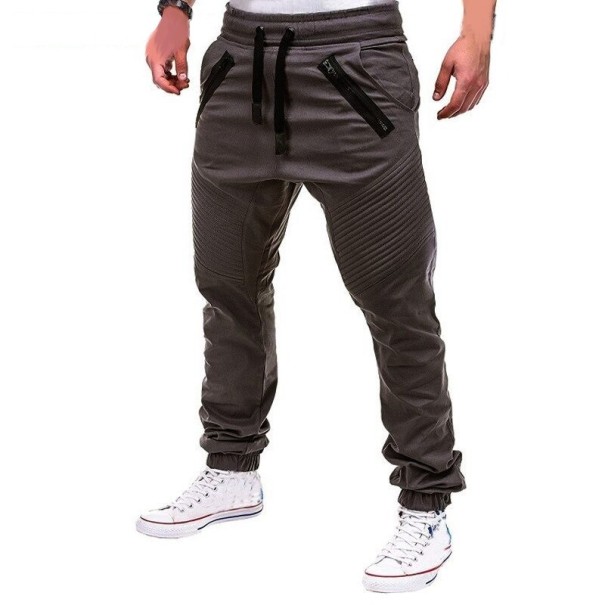 Pantalones deportivos para hombre F1677 gris oscuro XXL