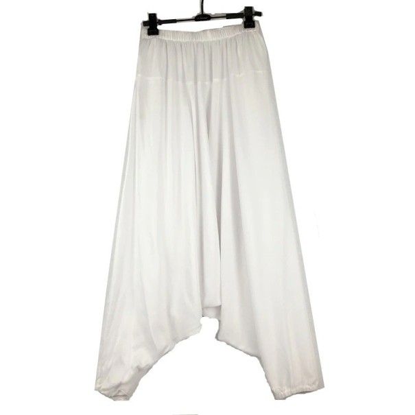 Pantalones harén para hombre F1563 blanco XS