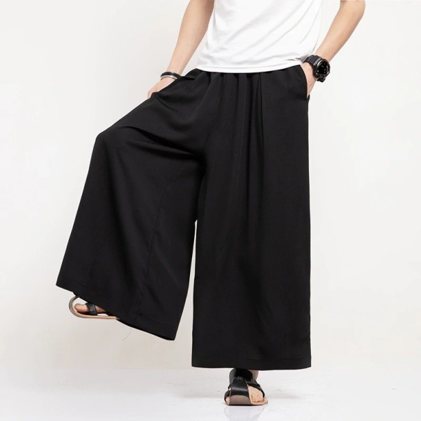 Pantalones harén para hombre F1594 negro S
