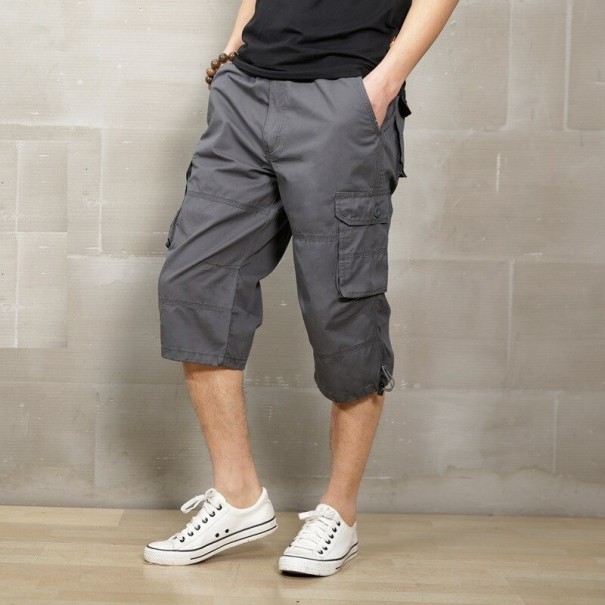 Pantalones tres cuartos para hombre F1507 gris M