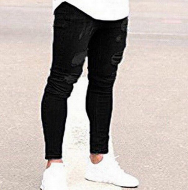 Pantalones vaqueros de hombre F1702 negro L