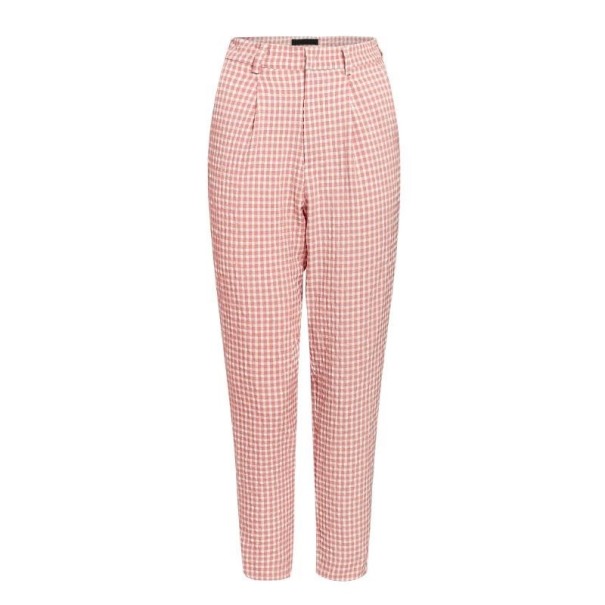 Pantaloni a quadri da donna A231 rosa S