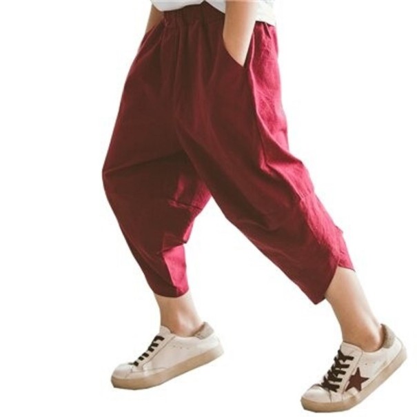 Pantaloni băieți L2260 burgundy 14