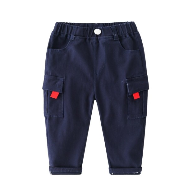 Pantaloni băieți L2275 albastru inchis 4