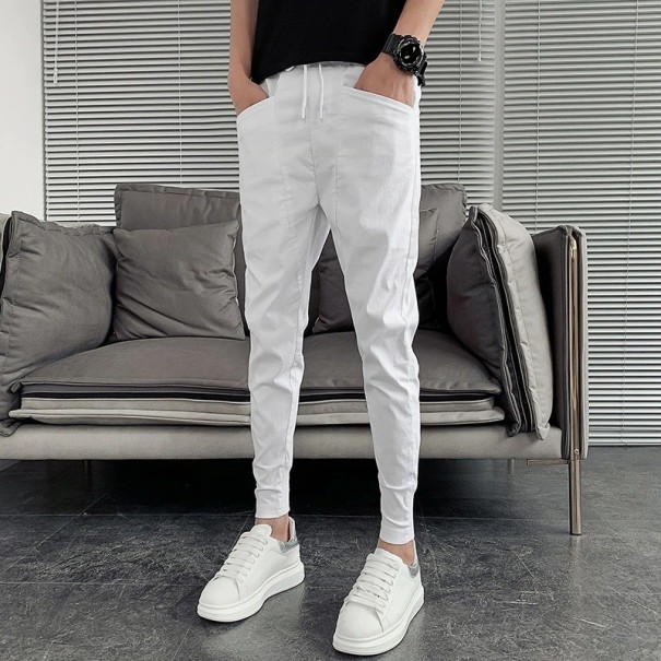 Pantaloni barbatesti F1520 alb 32