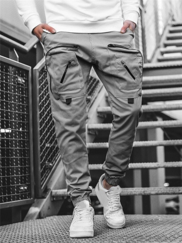 Pantaloni barbatesti F1546 gri M