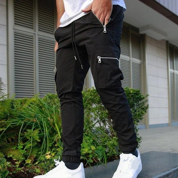 Pantaloni barbatesti F1554 negru XS