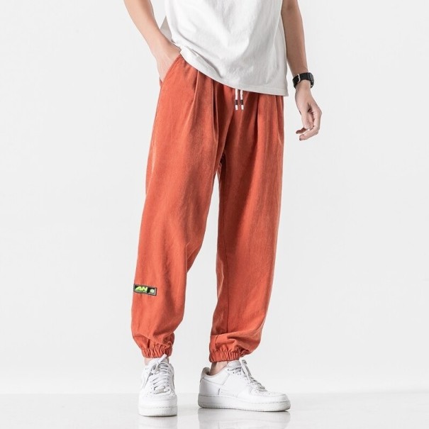 Pantaloni barbatesti F1616 portocale S