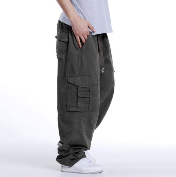 Pantaloni bărbați A3137 verde armată 4XL