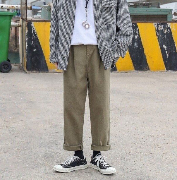 Pantaloni bărbați F1388 verde armată XL