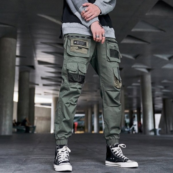 Pantaloni bărbați F1484 verde armată L