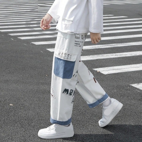 Pantaloni bărbați F1496 alb S